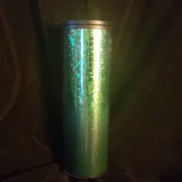 STARBUCKS Glitter Green Tumbler (Broken)